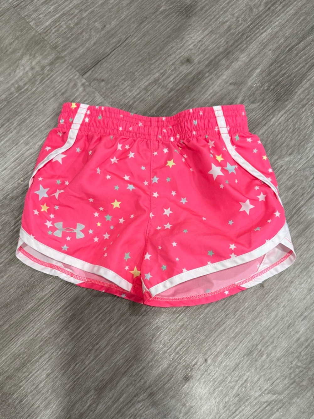 Under Armour Pink Star Print Girls' Athletic Shorts
